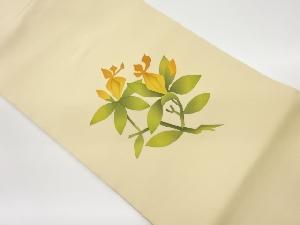 塩瀬花葉模様名古屋帯